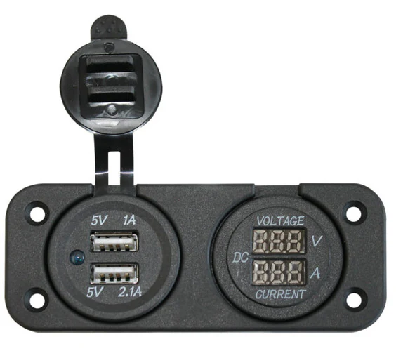 1852 Marine USB-paneeli volttimittarilla - Image 3