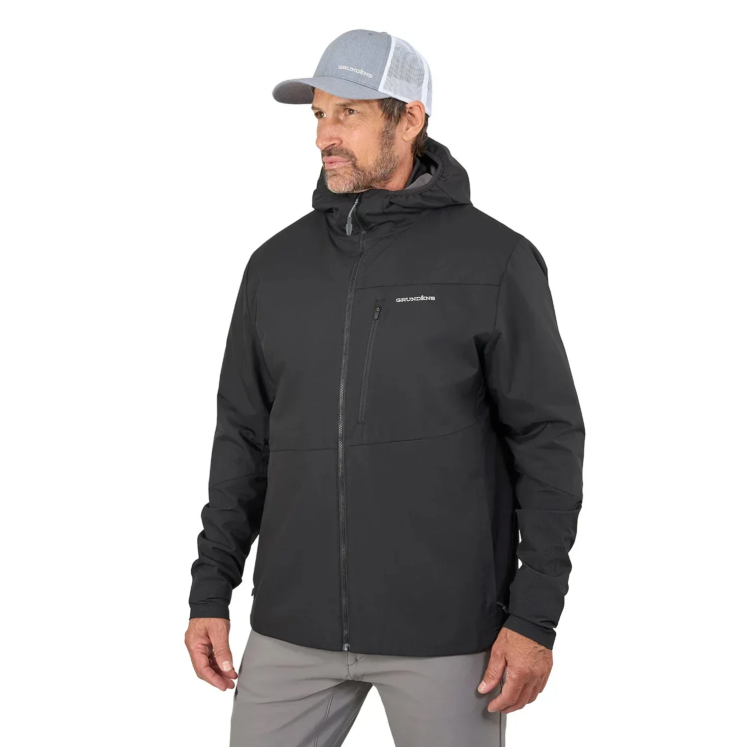 Grundens Turbulence Hybrid Hoodie Black huppari / takki - Image 3