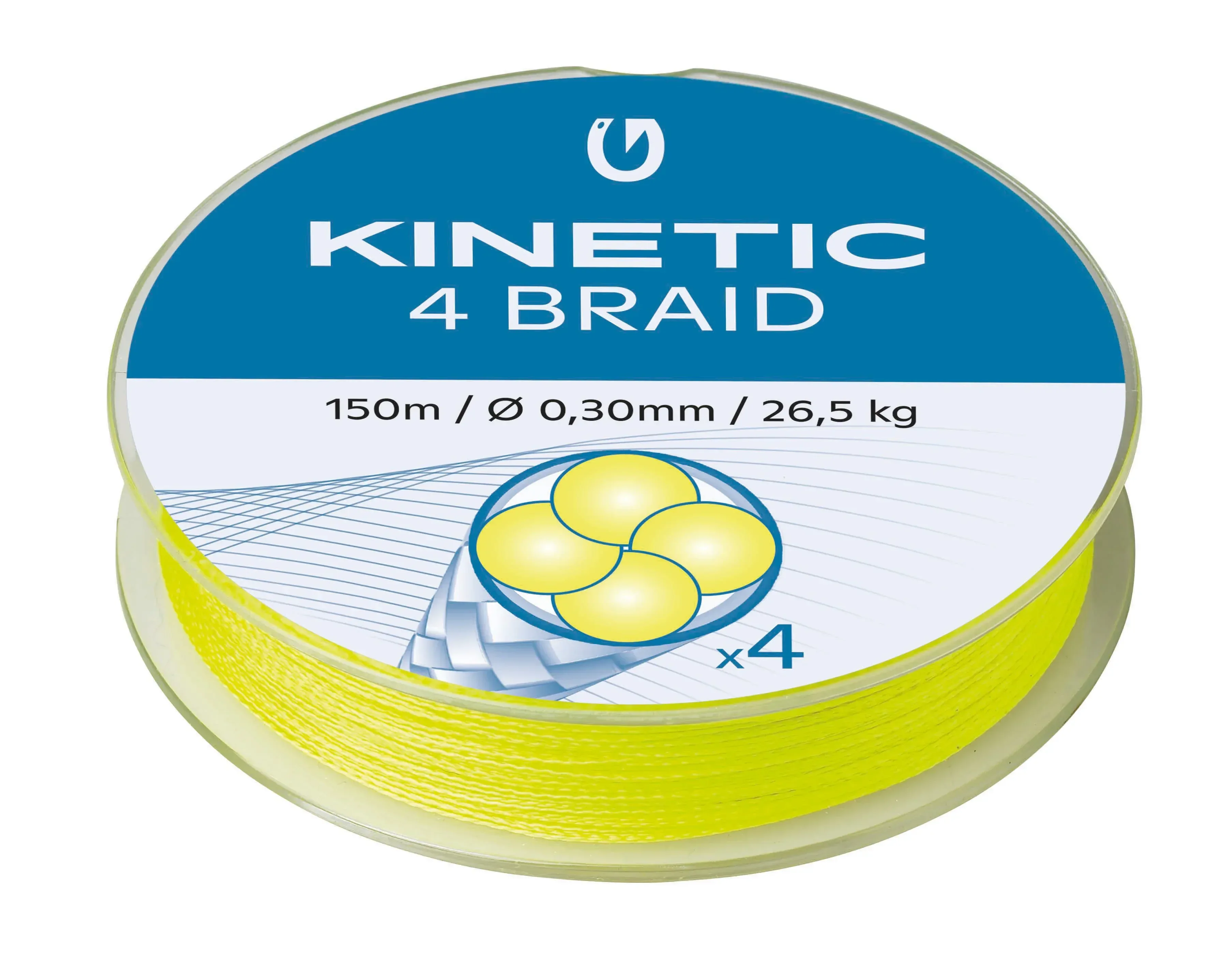Kinetic 4 Braid Fluo Yellow 150 m kuitusiima - Image 3