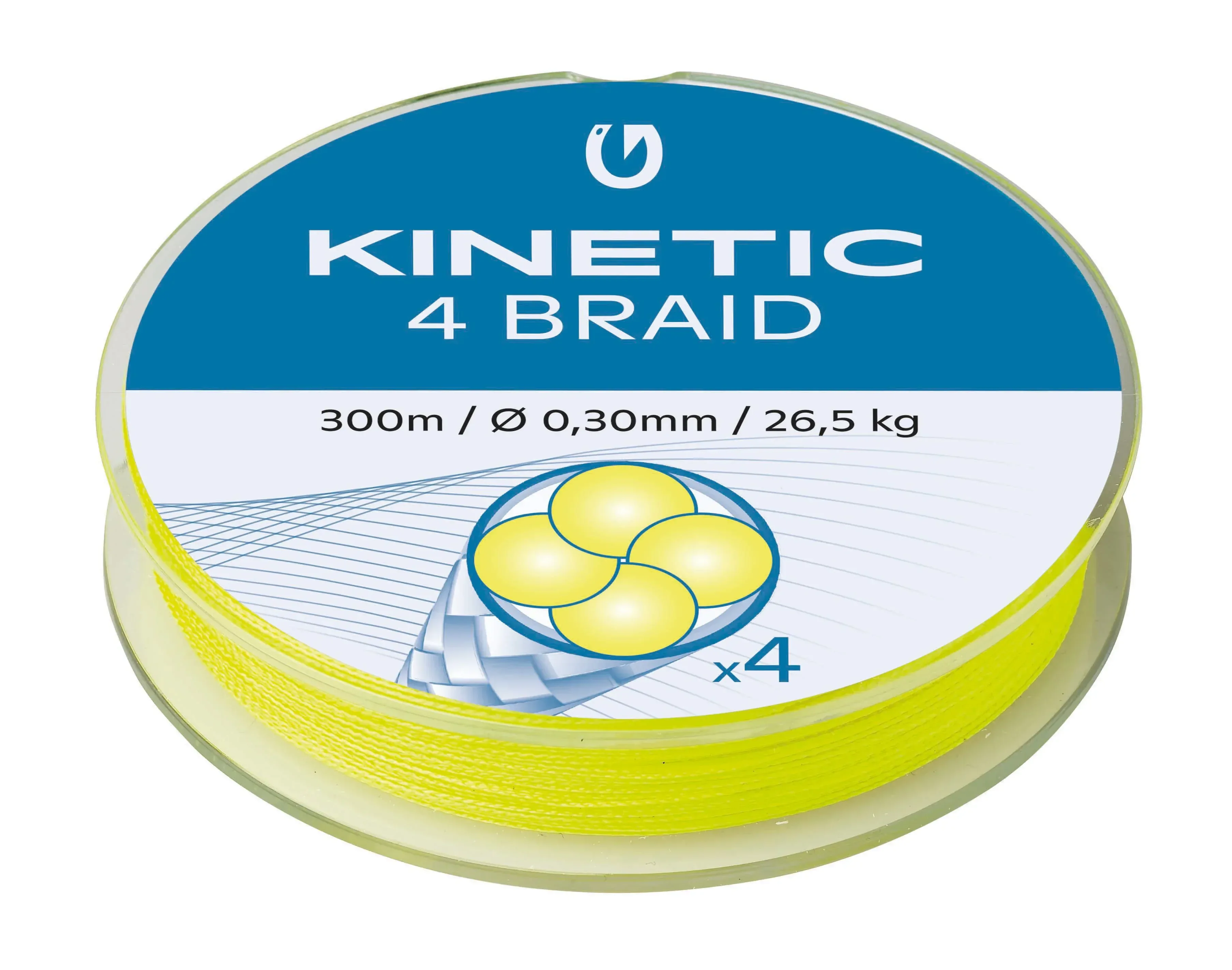 Kinetic 4 Braid Fluo Yellow 300 m kuitusiima - Image 6