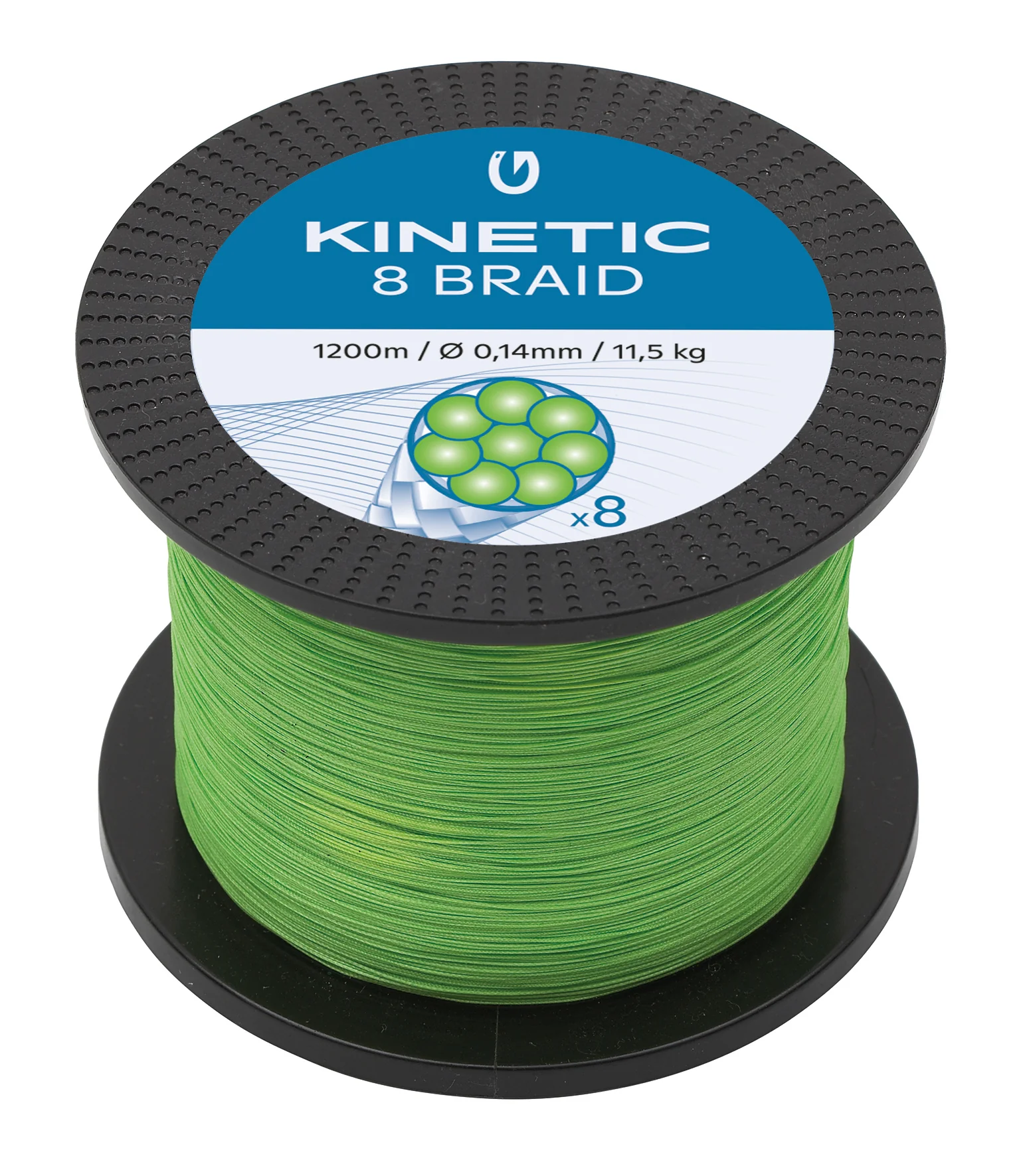 Kinetic 8 Braid Fluo Green 1200 m kuitusiima - Image 4