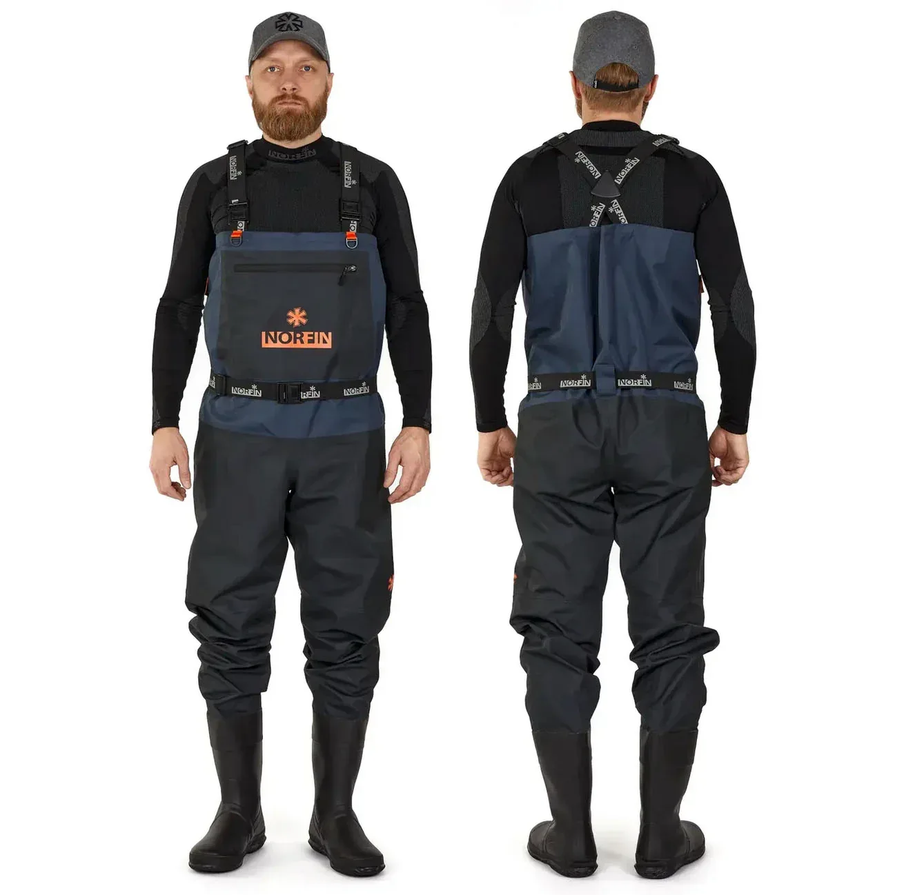 Norfin Pilot Bootfoot kahluuhousut saappailla - Image 2