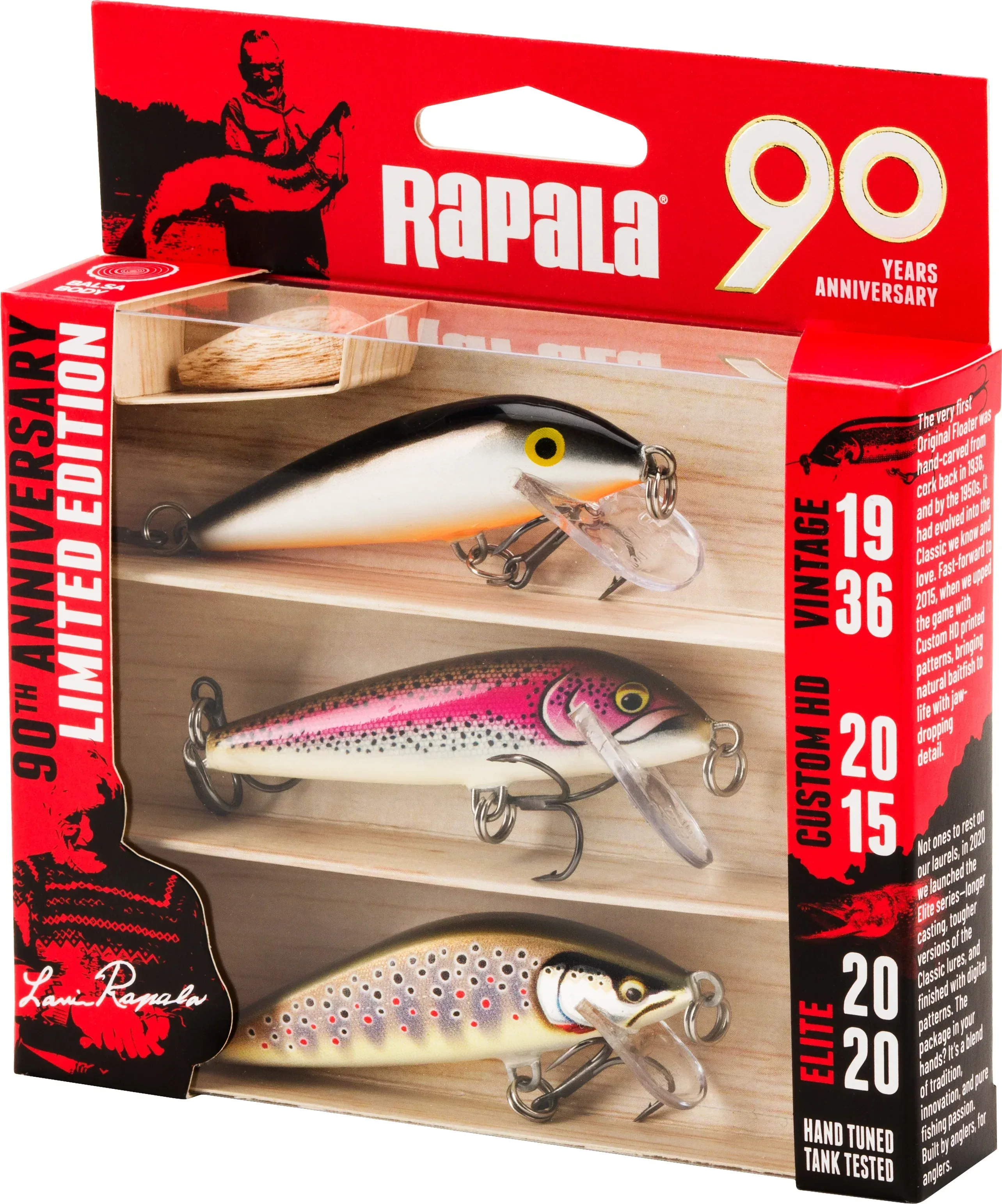 Rapala 90 vuotta R90 Countdown Mid Naturistic vaappulajitelma 3 kpl/pkt - Image 5