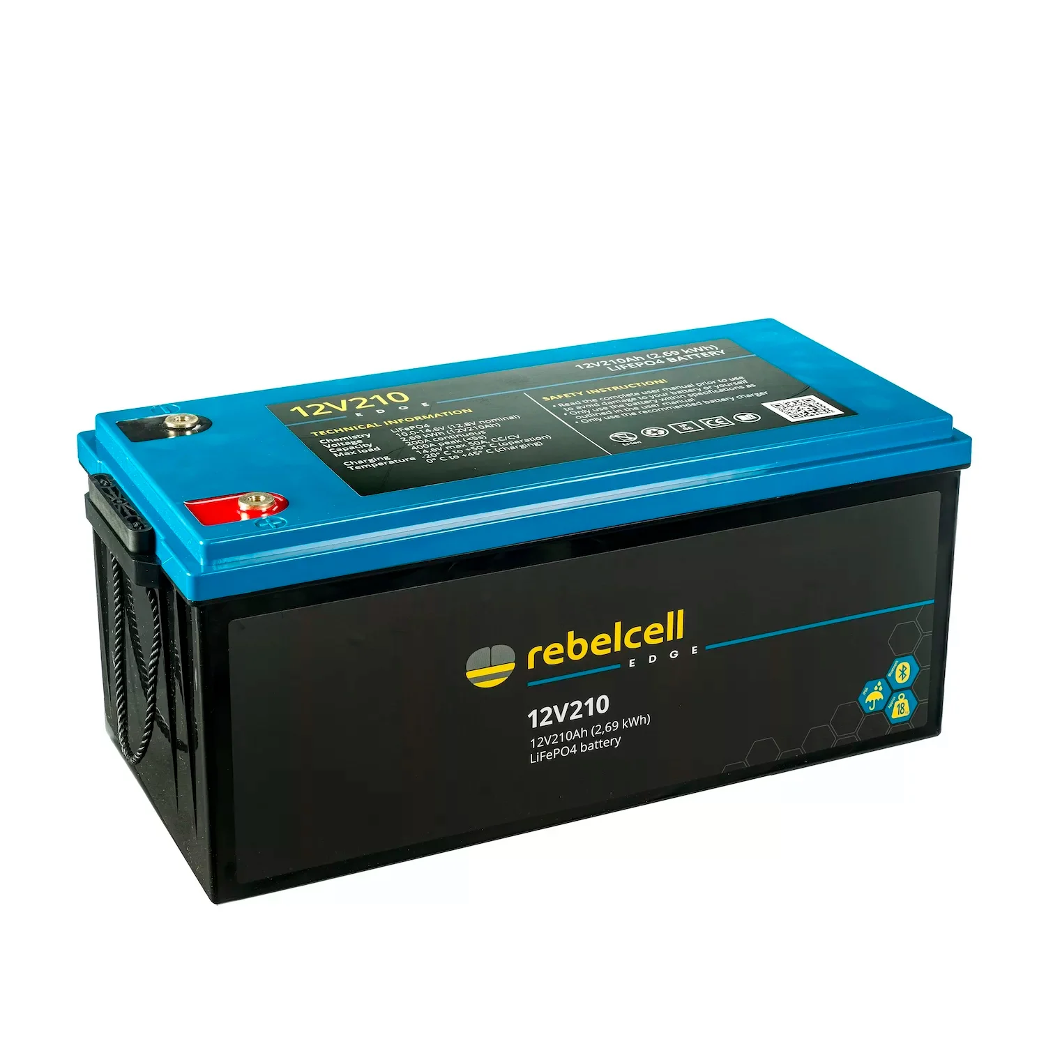 Rebelcell Edge 12V 210 Ah Bluetooth LiFePO4 akku - Image 6