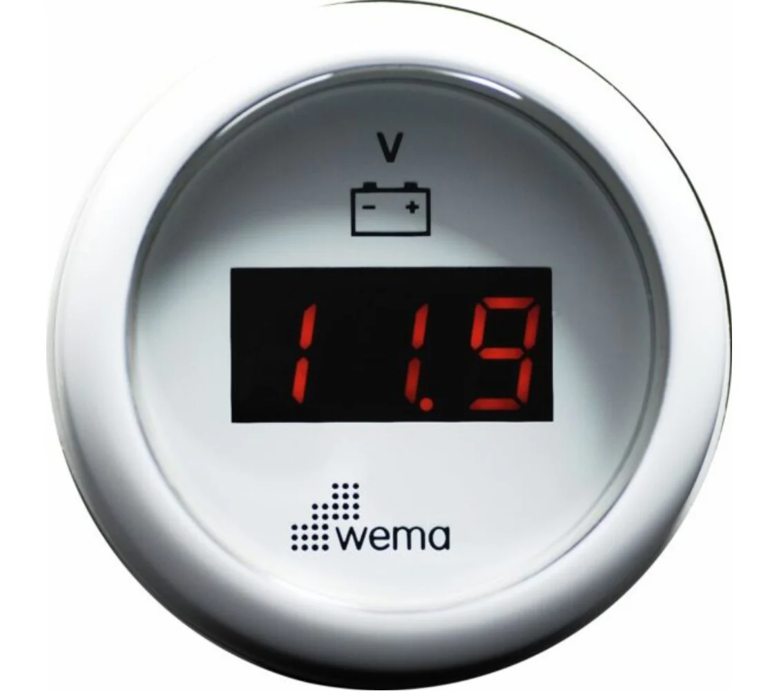 Wema volttimittari digitaalinen 8-32V valkoinen - Image 2