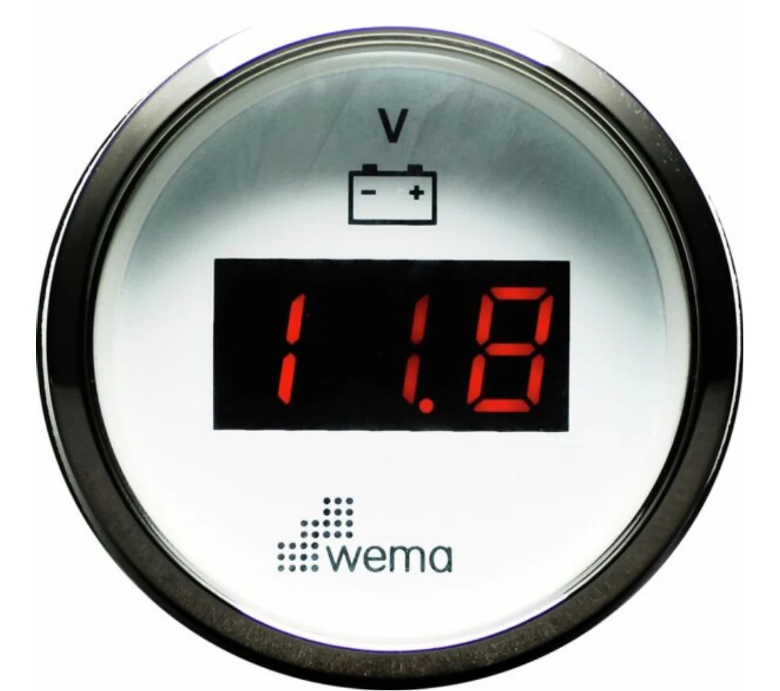 Wema volttimittari digitaalinen 8-32V valkoinen RST - Image 2
